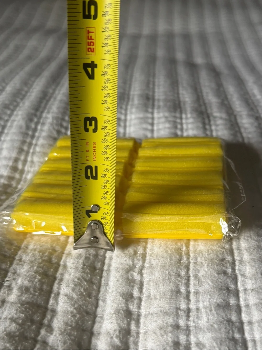 12-Pack Yellow Foam Sponge Hair Rollers Heatless Overnight Curlers NIP Sealed